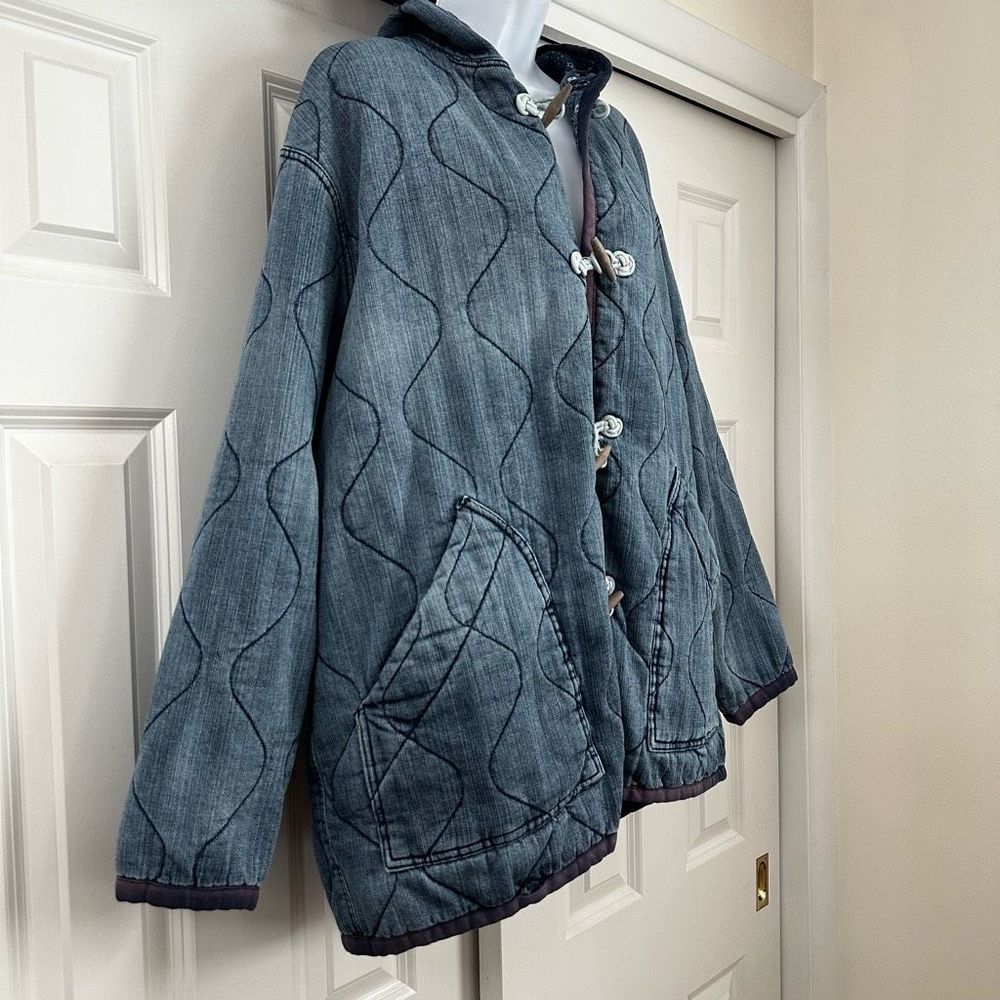 Free People by Dr. Collectors Reversible Denim Windbreaker - Picture 10 of 16